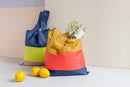 Tote Bags - Neo - Blue, Yellow And Taupe