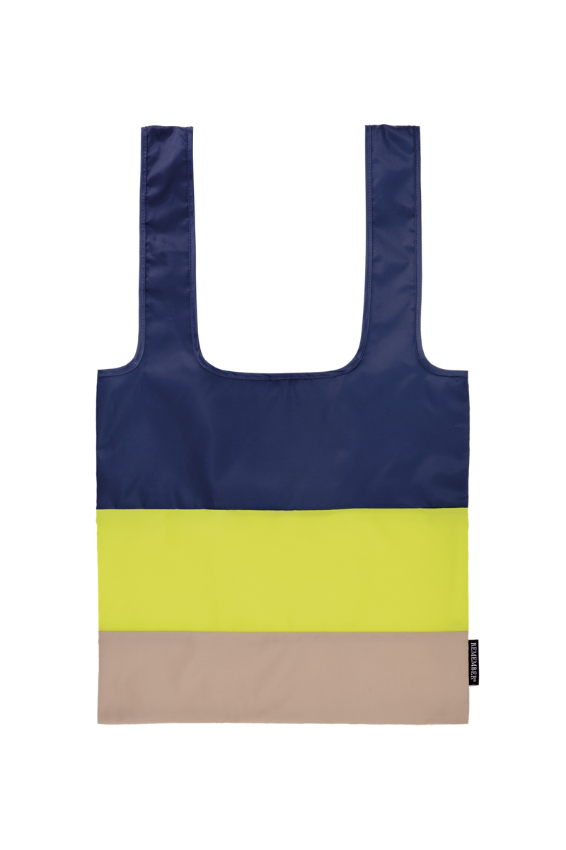 Sacs Cabas - Neo - Bleu, Jaune Et Taupe