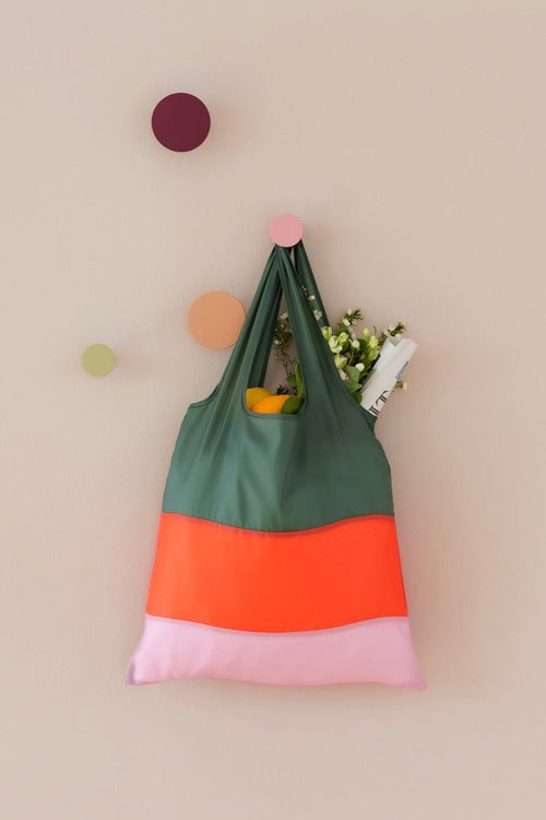 Sacs Cabas - Ivo - Vert, Orange Et Rose