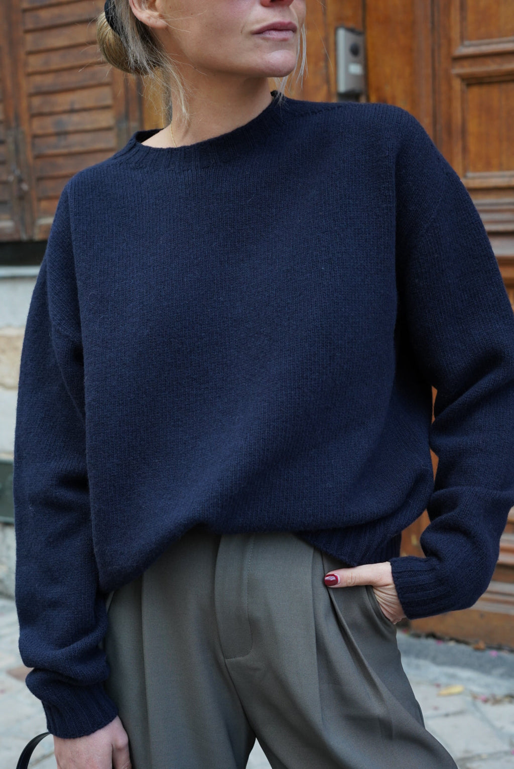 Adrien Navy sweater