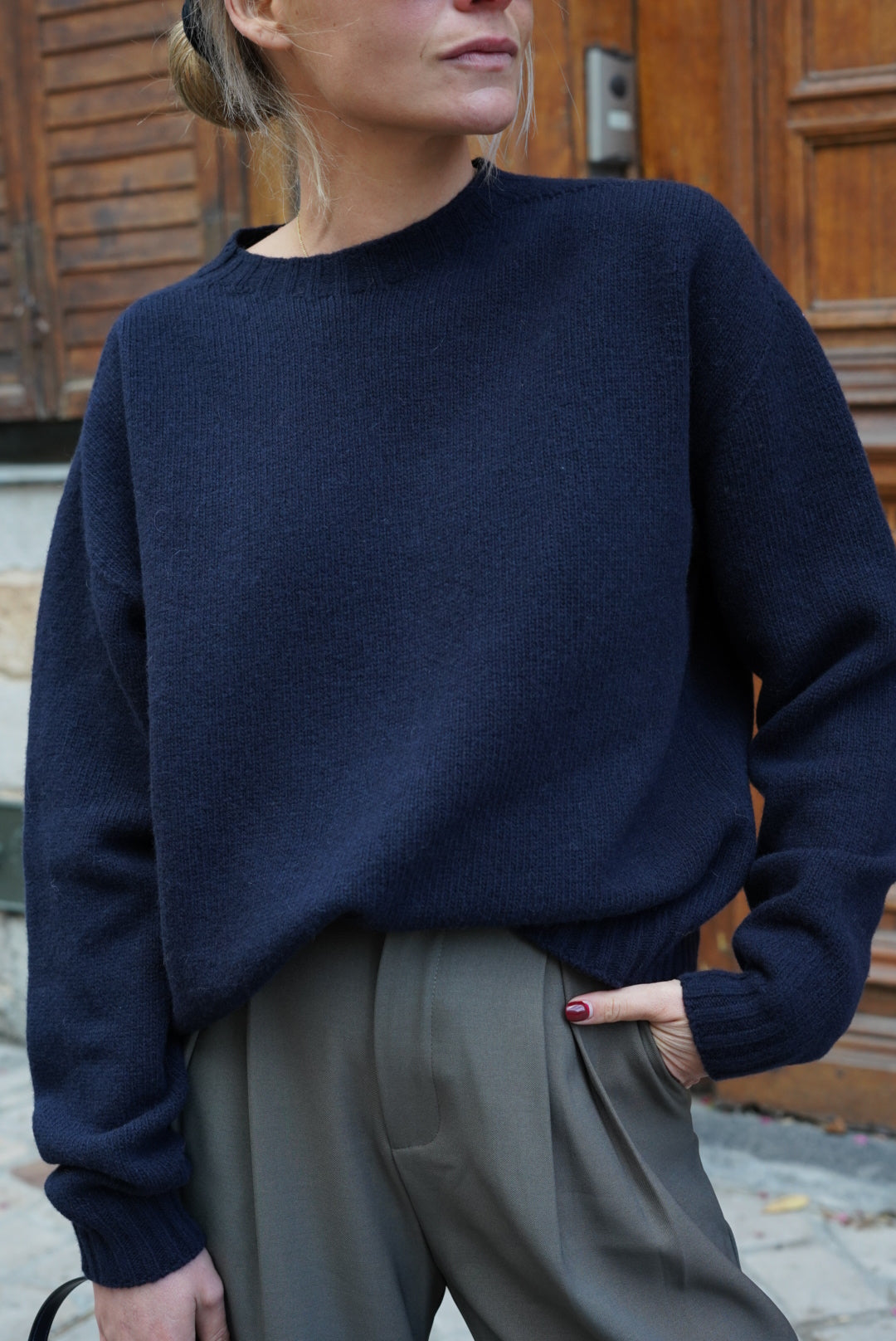 Adrien Navy sweater