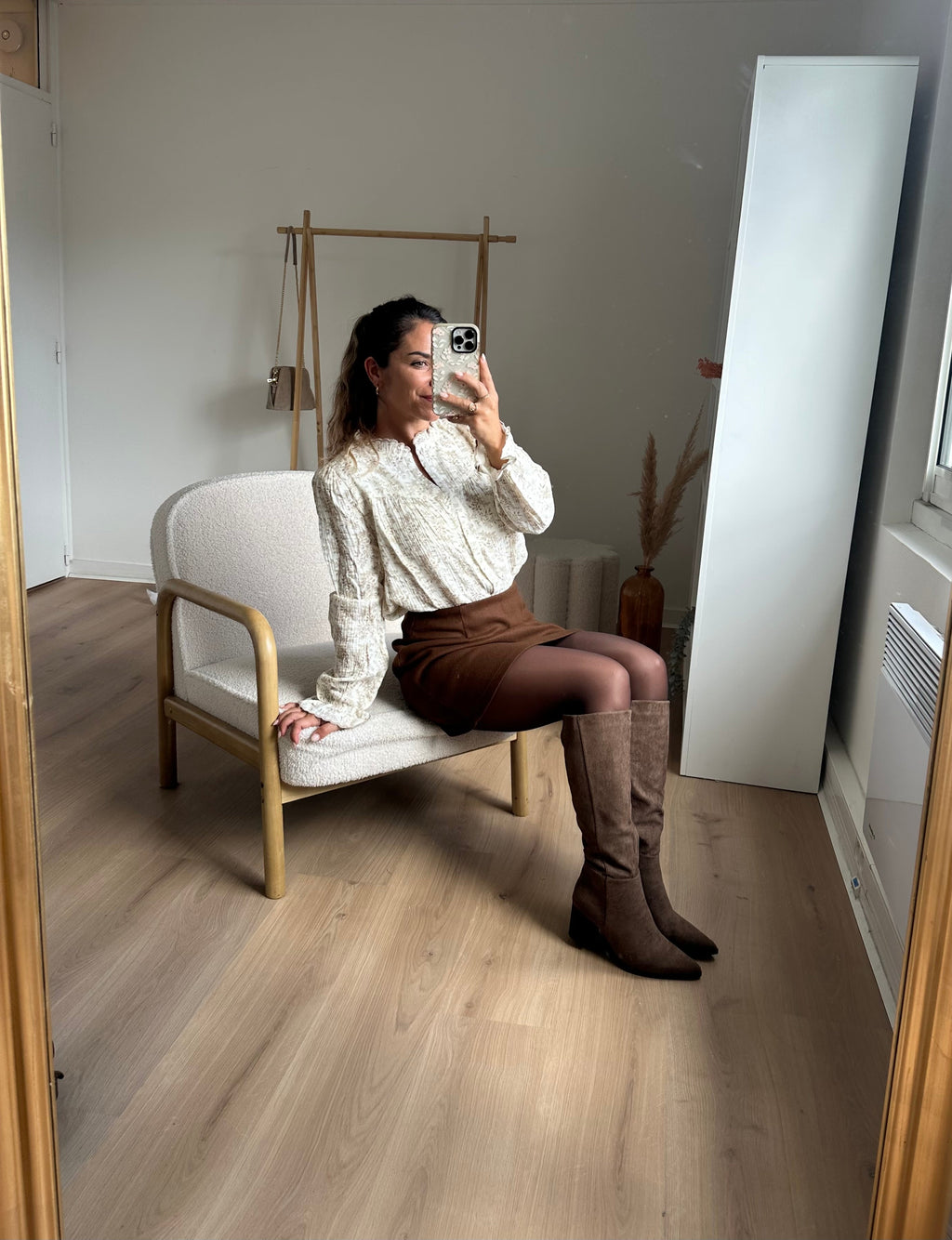 Léane taupe faux suede boots
