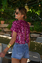 Blouse À Sequins Liza - Rose
