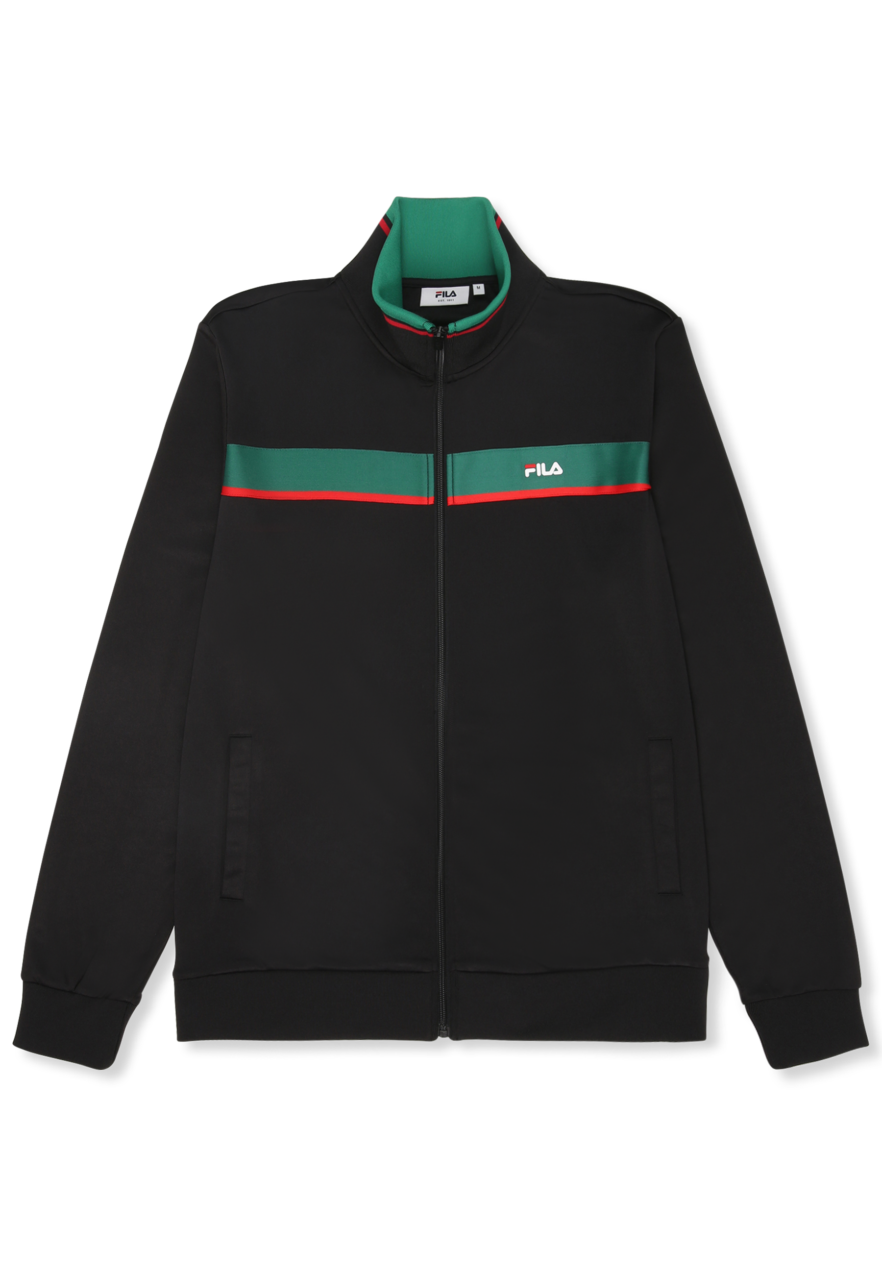 Chaqueta deportiva clásica con bandas - Negro