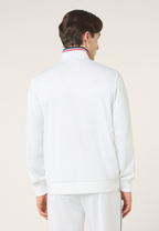 Classic Banded Track Jacket - Bright White-Iris Black