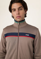 Veste De Survêtement À Bandes Classique - Gris Taupe
