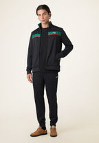 Chaqueta deportiva clásica con bandas - Negro
