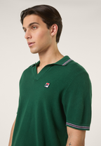 Polo De Punto Con Cuello Johnny Clásico - Verde Ramo