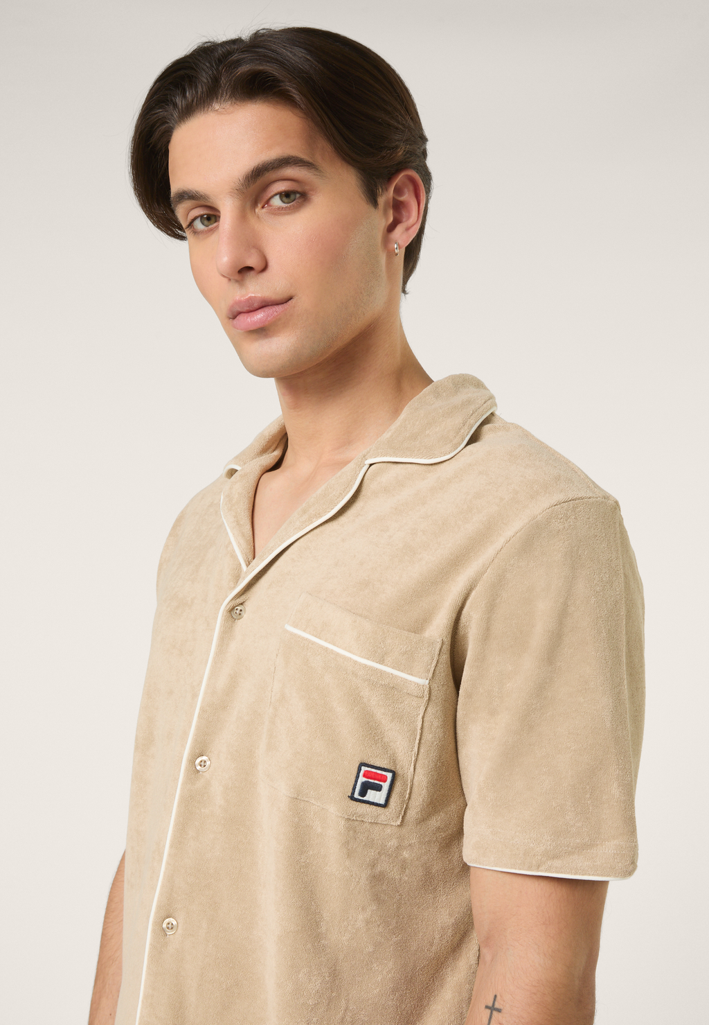 Camisa casual Resort Terry - Pepper White