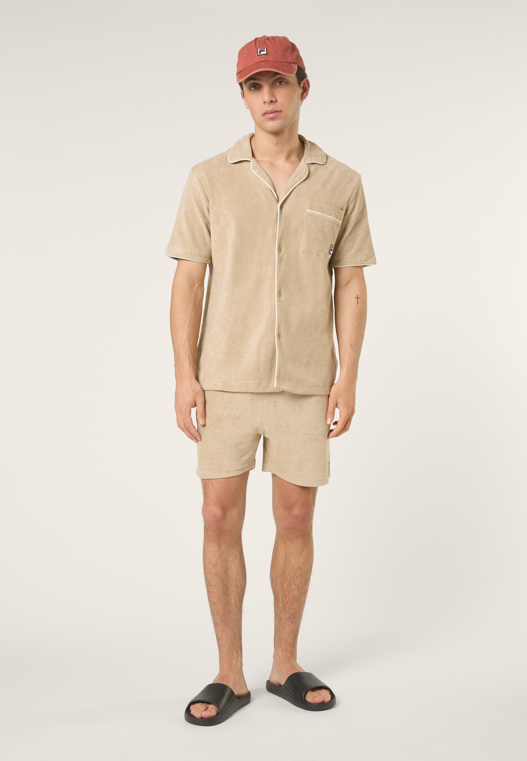 Camisa casual Resort Terry - Pepper White