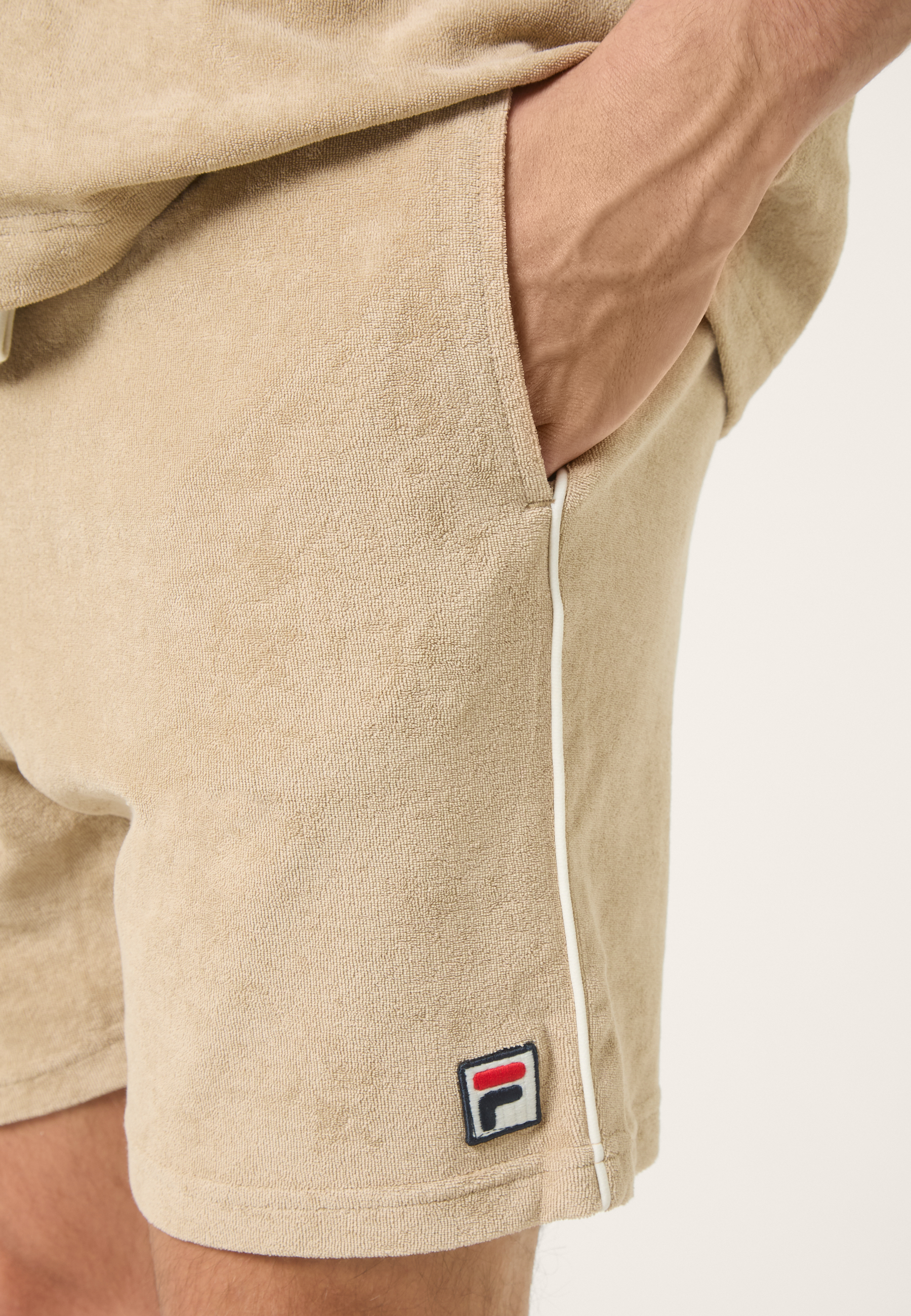 Shorts clásicos de rizo - Blanco pimienta