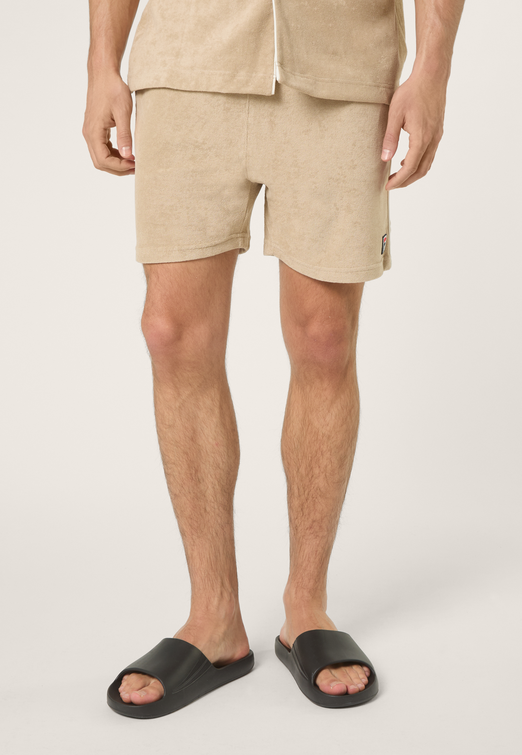 Shorts clásicos de rizo - Blanco pimienta