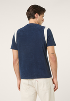 Classic Color-Block Terry T-Shirt - Iris Black-Egret