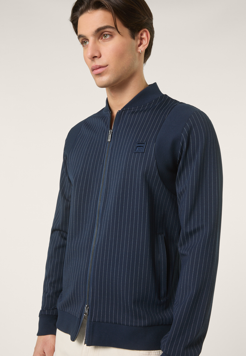 Chaqueta deportiva clásica con rayas diplomáticas - Iris Black / Egret Stripes