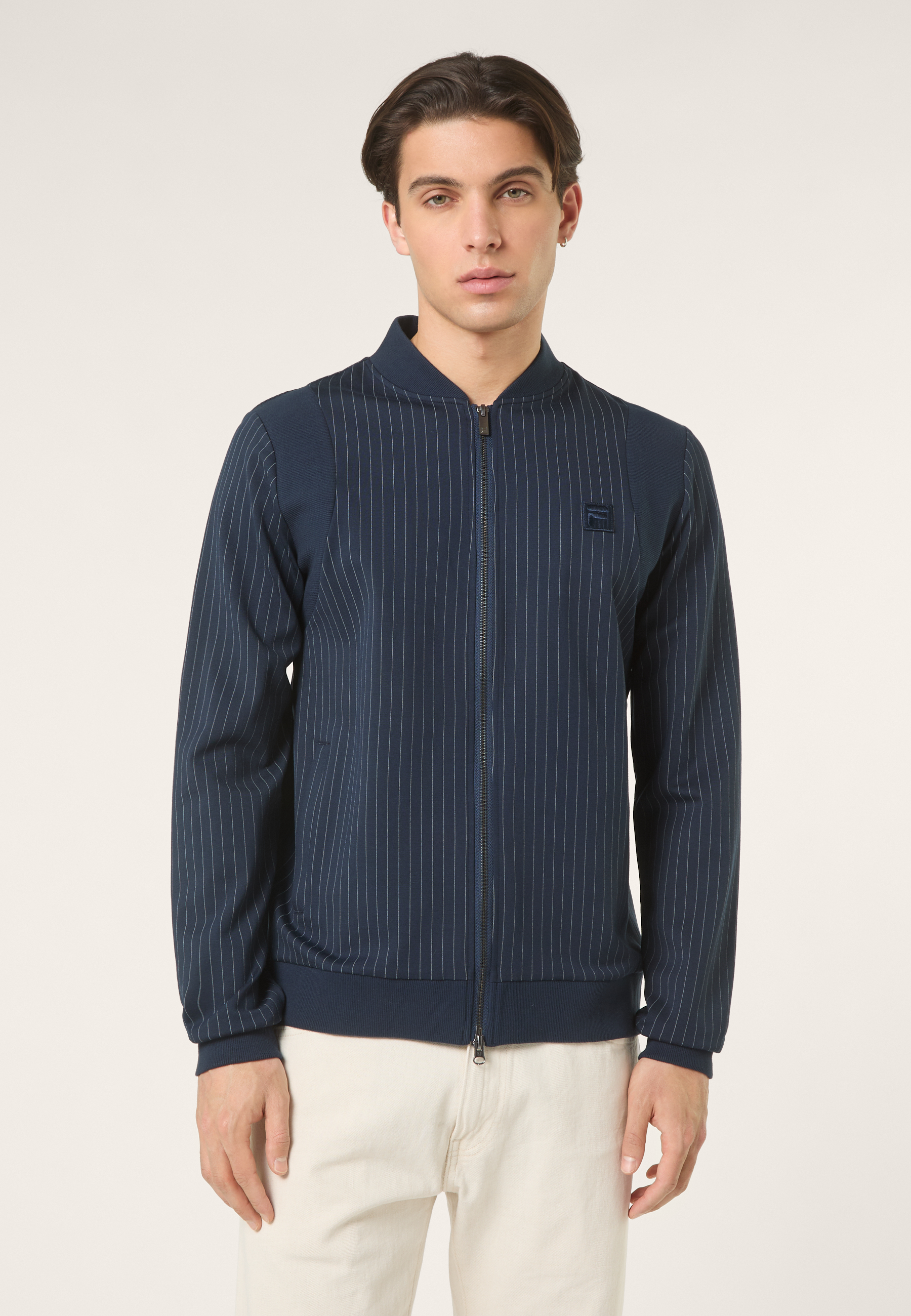 Chaqueta deportiva clásica con rayas diplomáticas - Iris Black / Egret Stripes