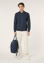 Chaqueta deportiva clásica con rayas diplomáticas - Iris Black / Egret Stripes