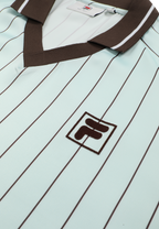 Camisa Holgada De Satén A Rayas - Mar Calmante / Rayas