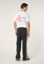 Pantalones deportivos casuales con franjas - Negro