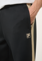 Pantalones deportivos casuales con franjas - Negro