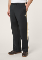 Pantalones deportivos casuales con franjas - Negro
