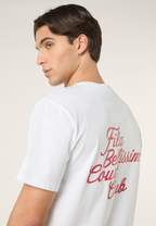 Casual Print T-Shirt - Bright White