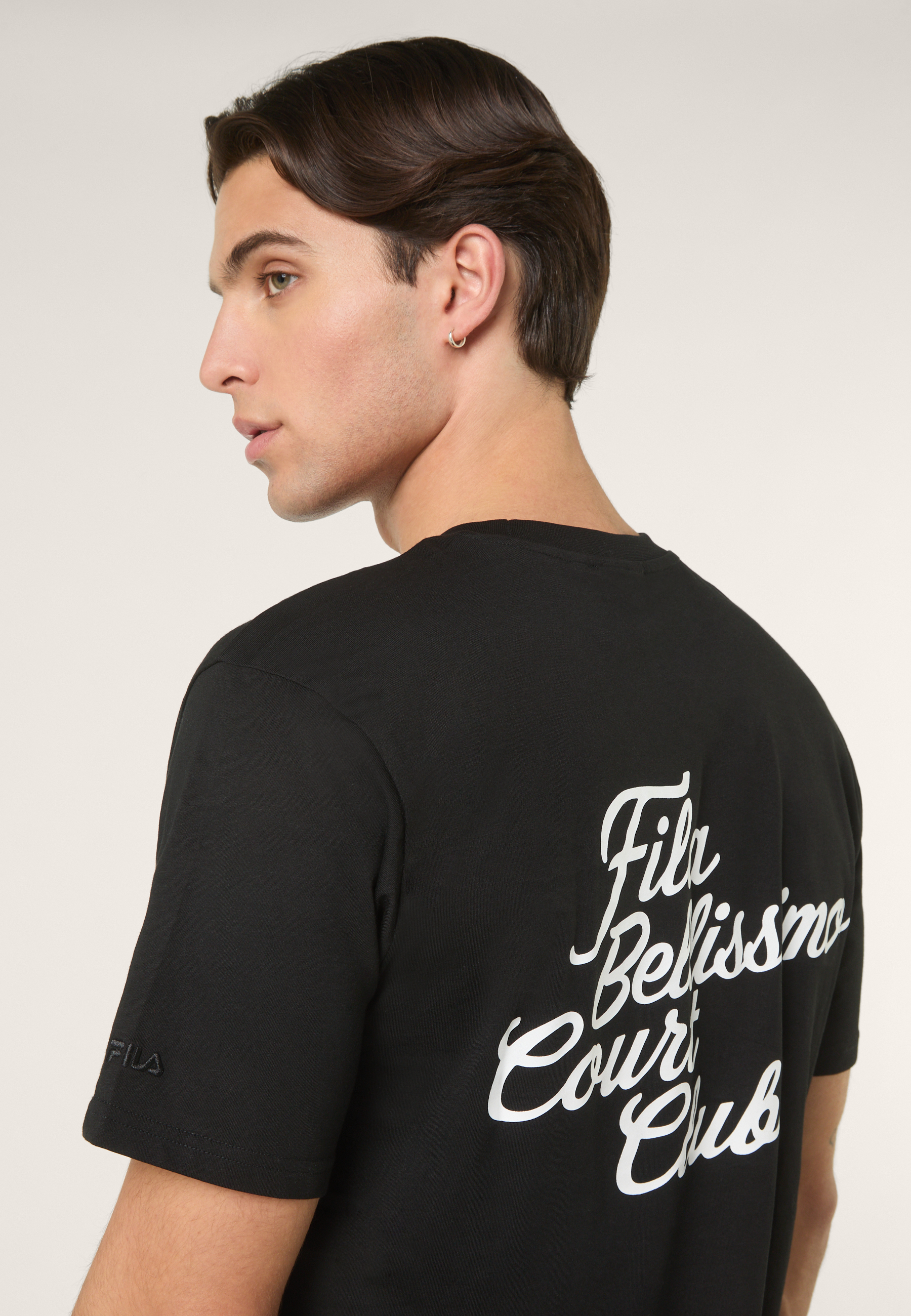 Camiseta con estampado informal - Negro