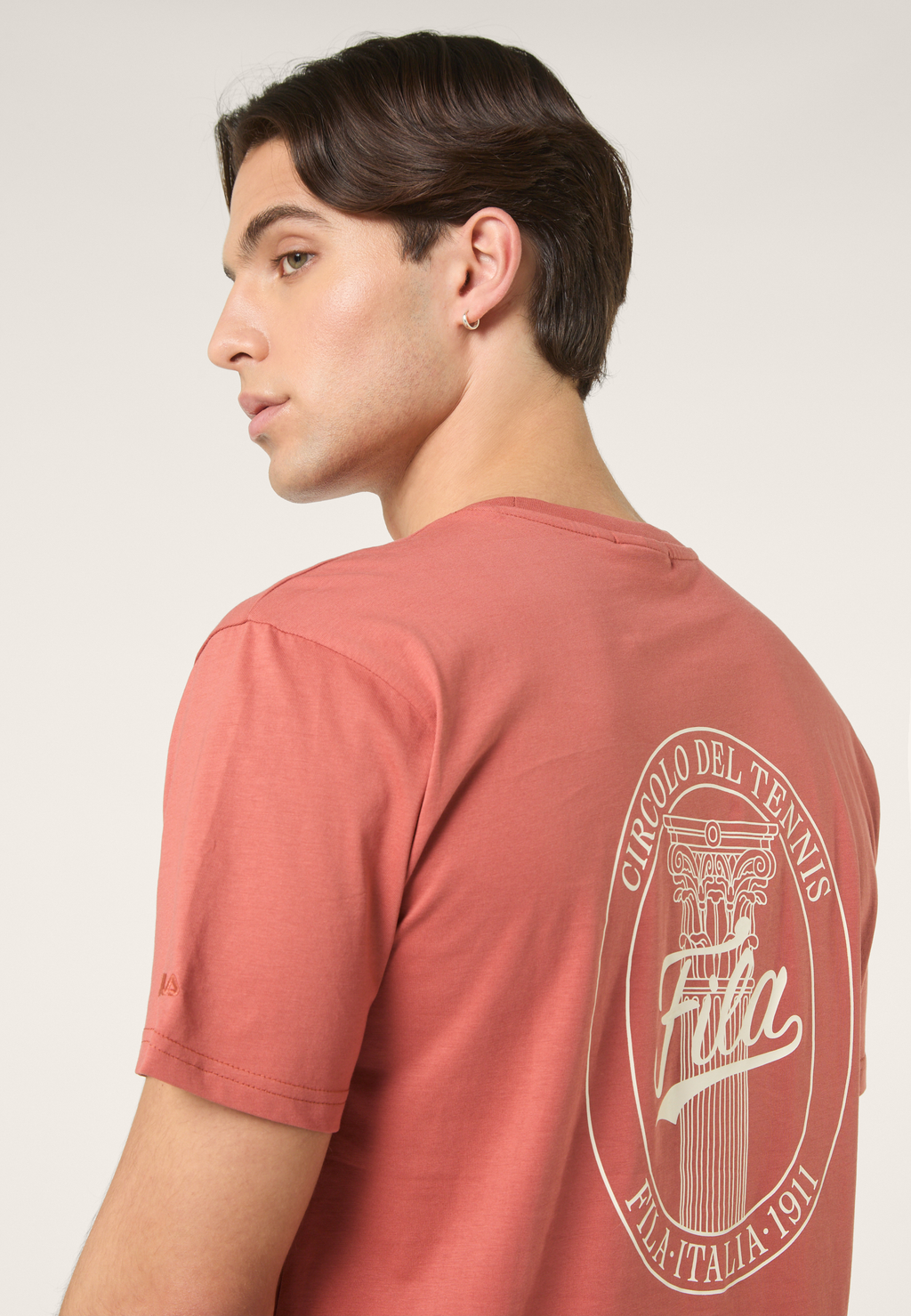T-Shirt À Imprimé Décontracté - Rouge Étrusque
