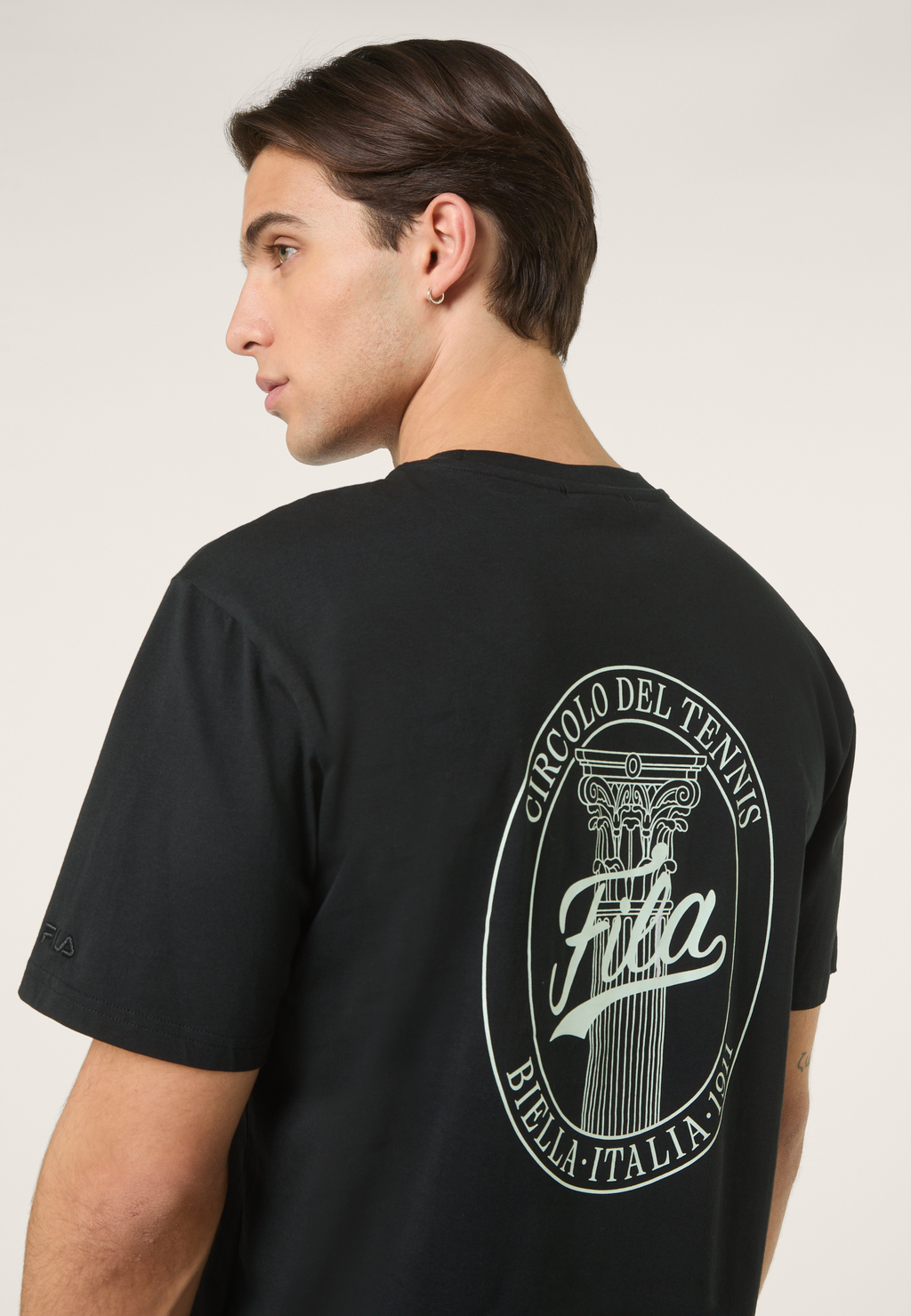 Camiseta con estampado informal - Negro
