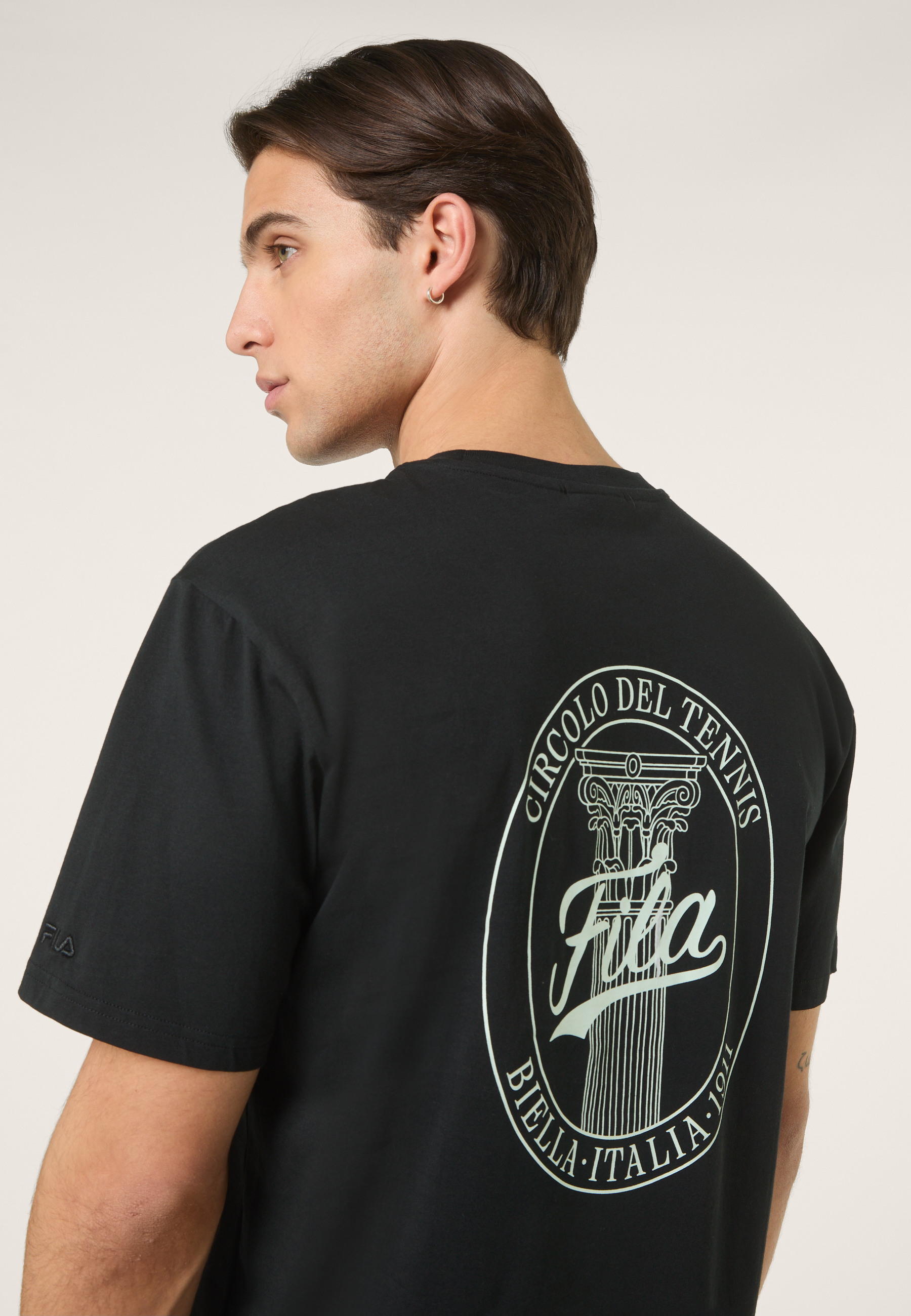 Camiseta con estampado informal - Negro