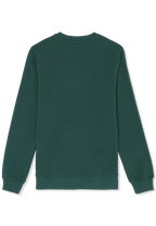 Sudadera Clásica Con Cuello Redondo Y Bandas - Verde Ramo