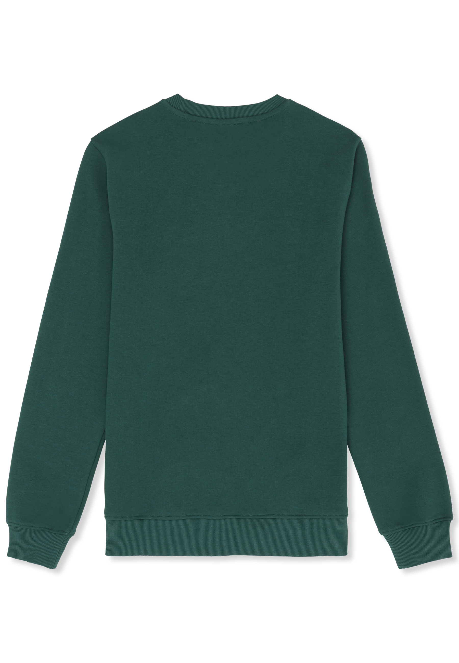 Sudadera Clásica Con Cuello Redondo Y Bandas - Verde Ramo