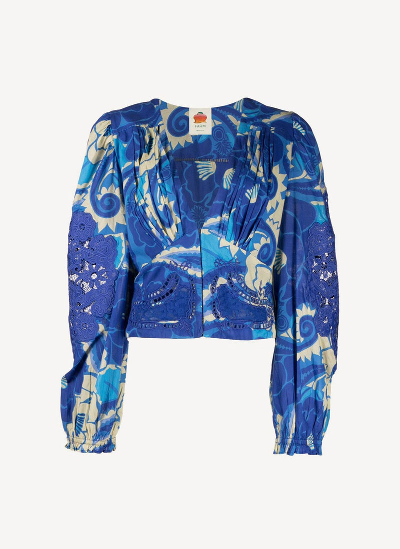 Farm Rio - Blouse - Blue - Femme