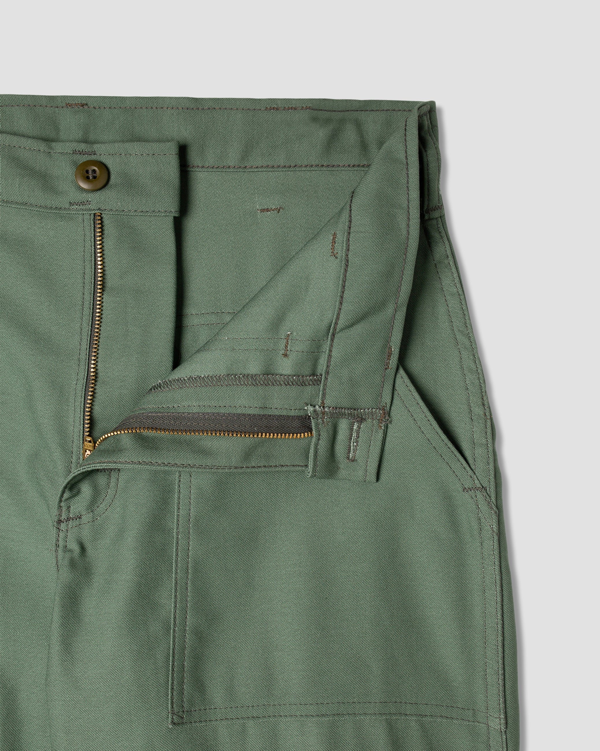 Fatigue Shorts - Olive Sateen 8.5Oz