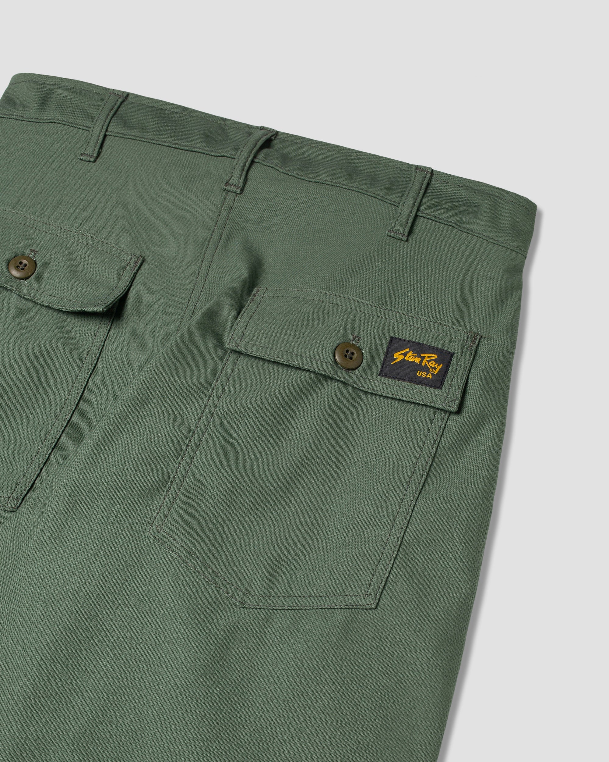 Fatigue Shorts - Olive Sateen 8.5Oz
