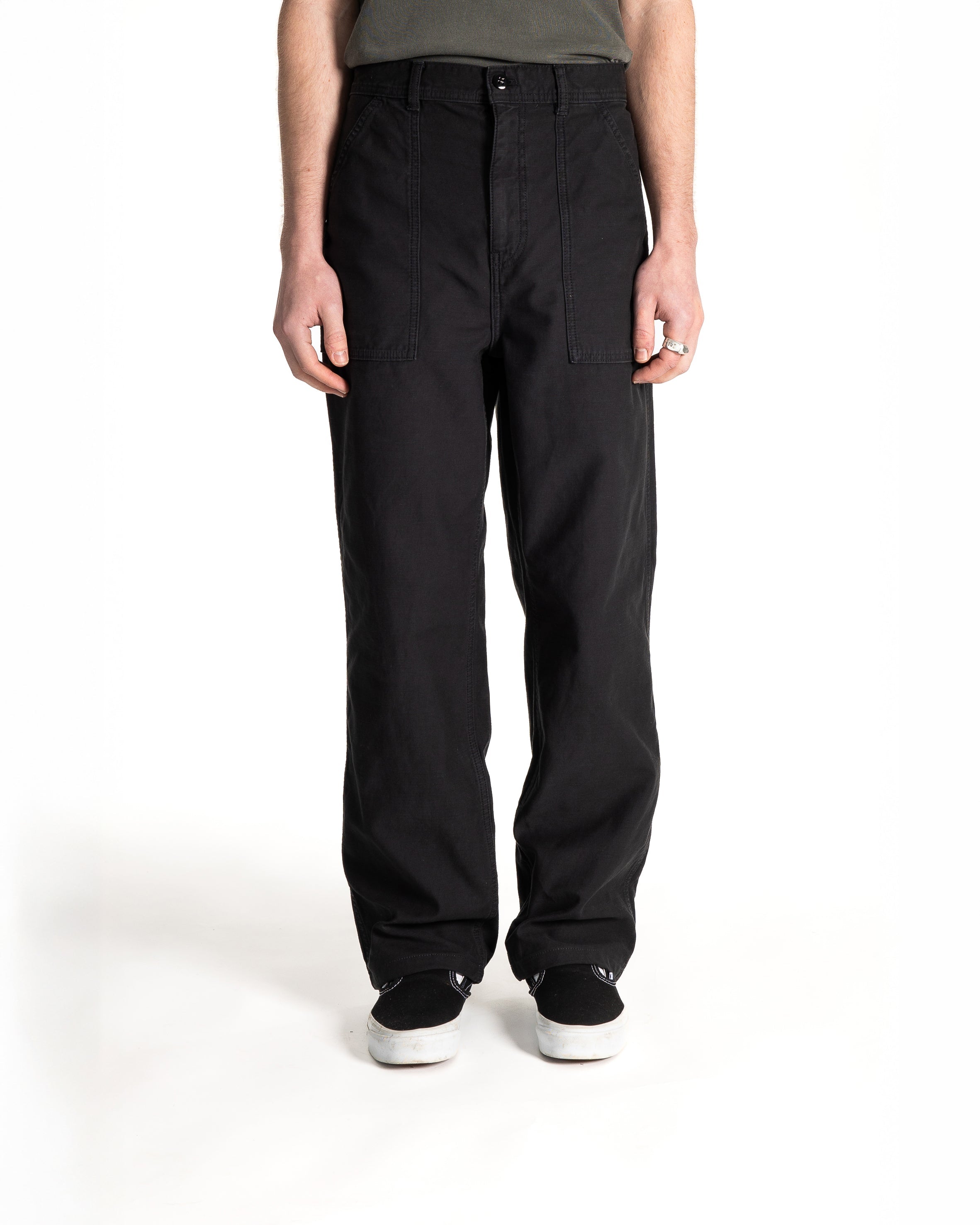 Fat Pant - Black Sateen