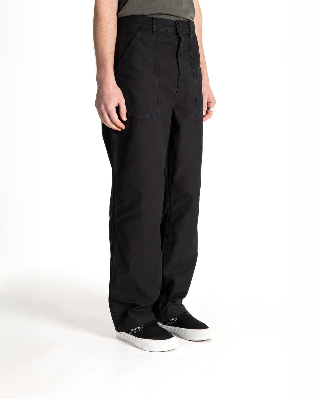 Fat Pant - Black Sateen