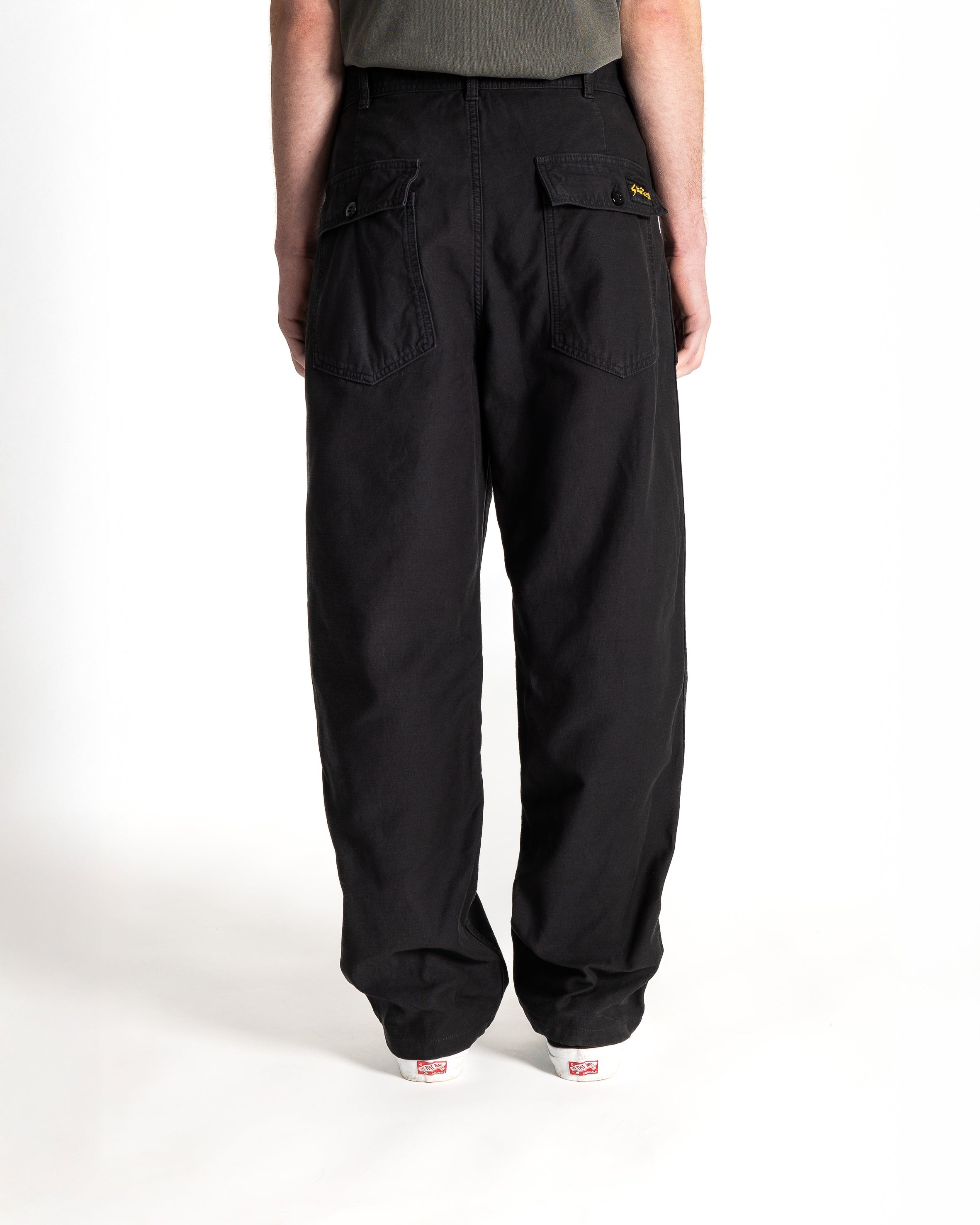 Fat Pant - Black Sateen