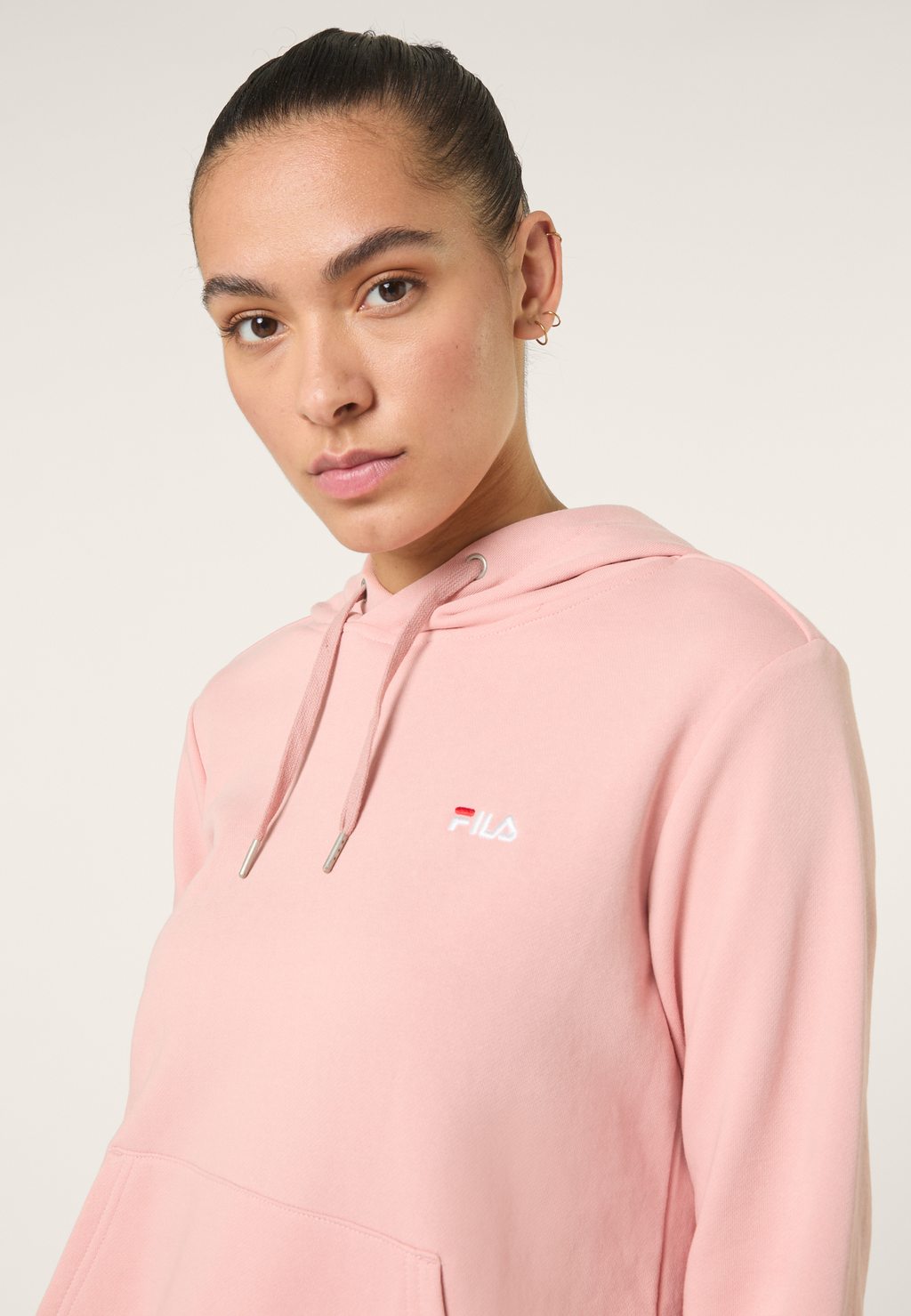Sudadera con capucha - Rosa suave
