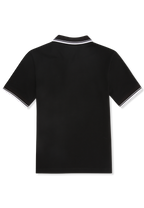 Polo con ribetes finos - Negro