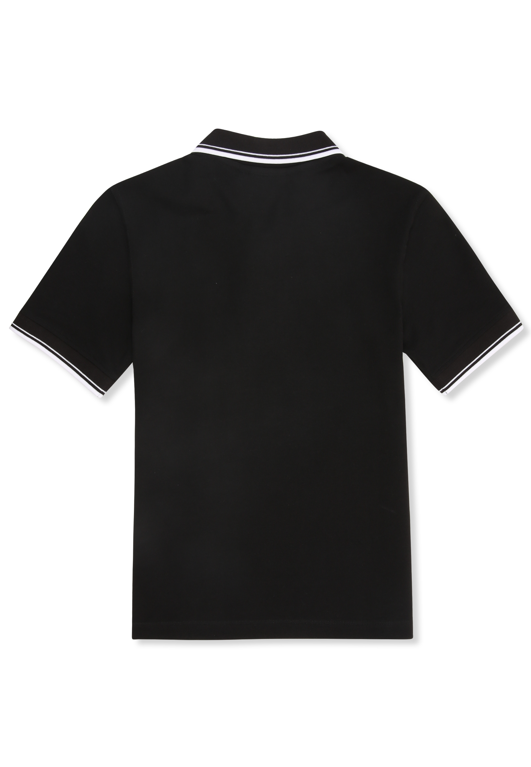 Polo con ribetes finos - Negro