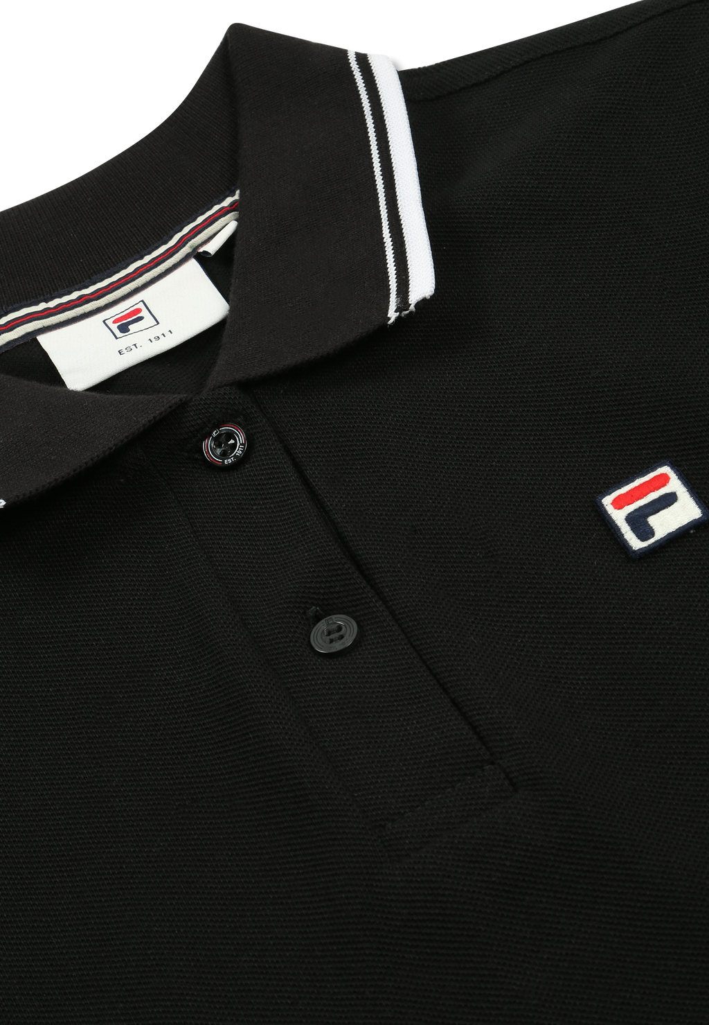 Polo con ribetes finos - Negro