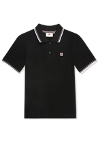 Polo con ribetes finos - Negro