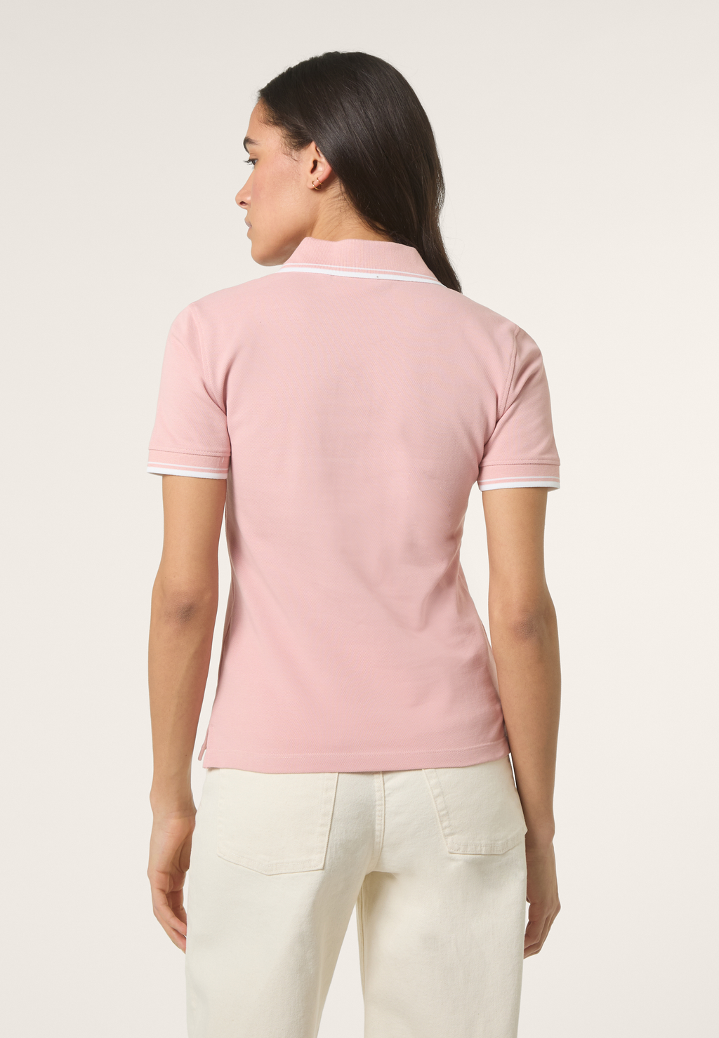 Polo À Liseré Slim - Rose Tendre