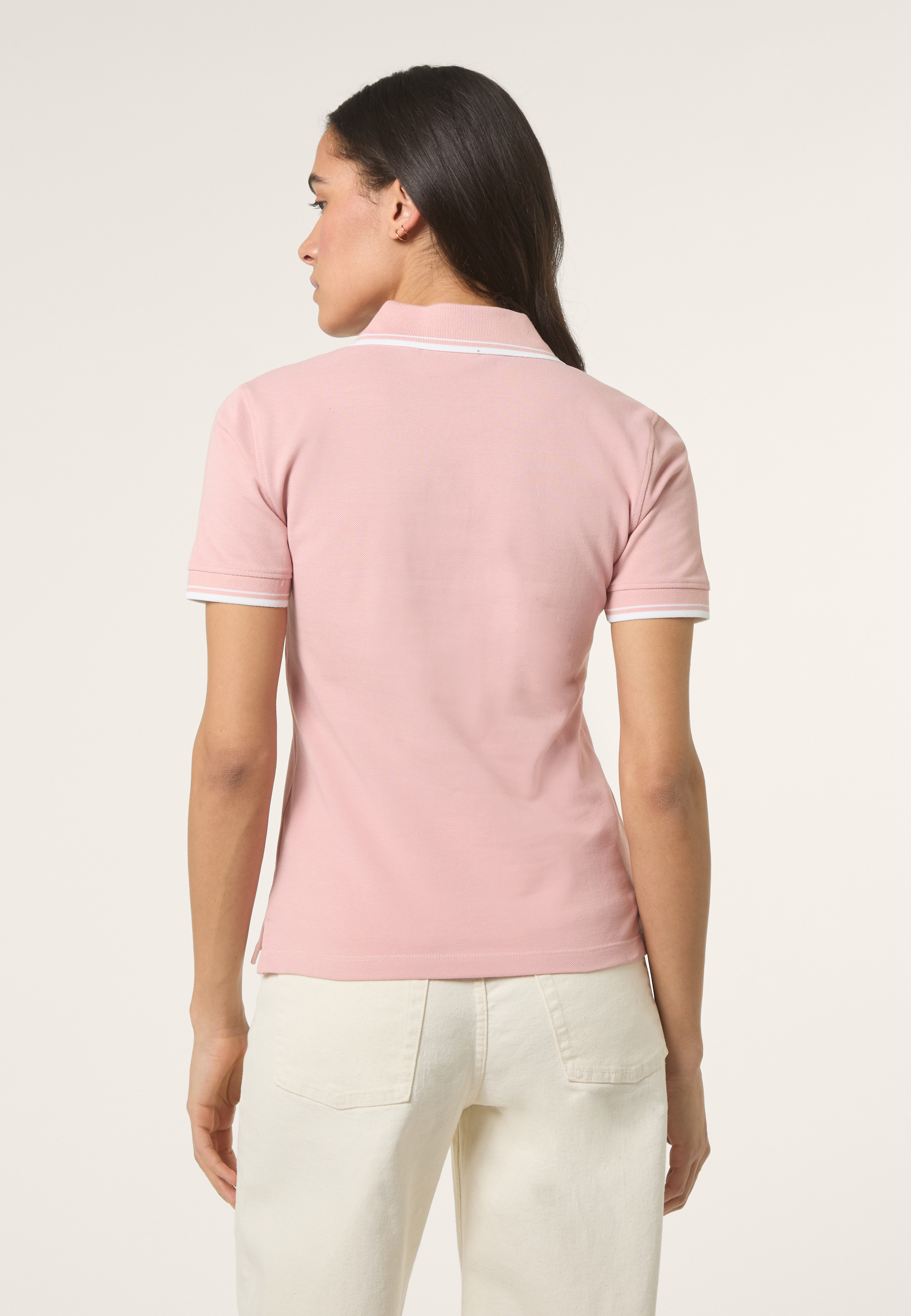Polo À Liseré Slim - Rose Tendre
