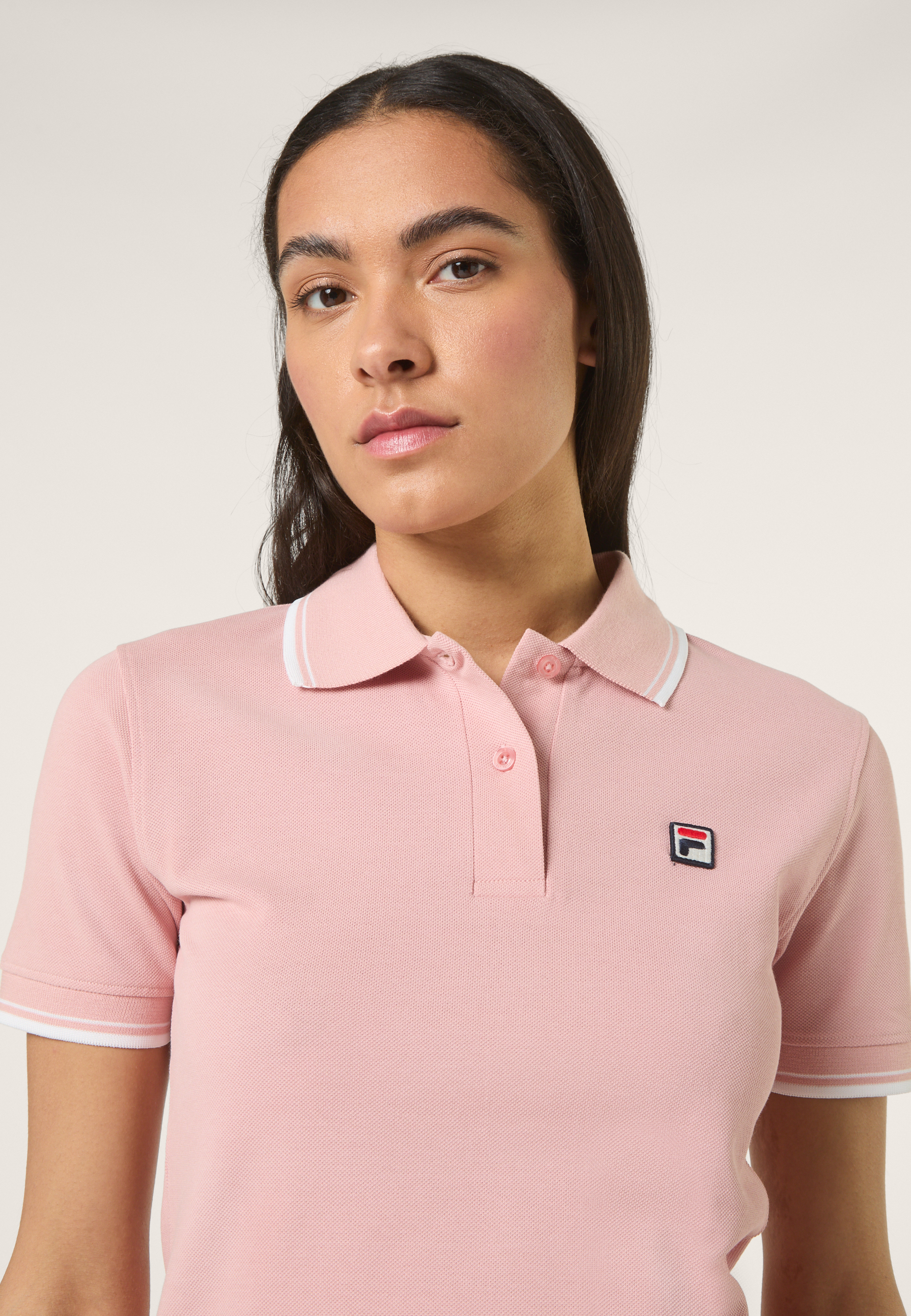 Polo À Liseré Slim - Rose Tendre