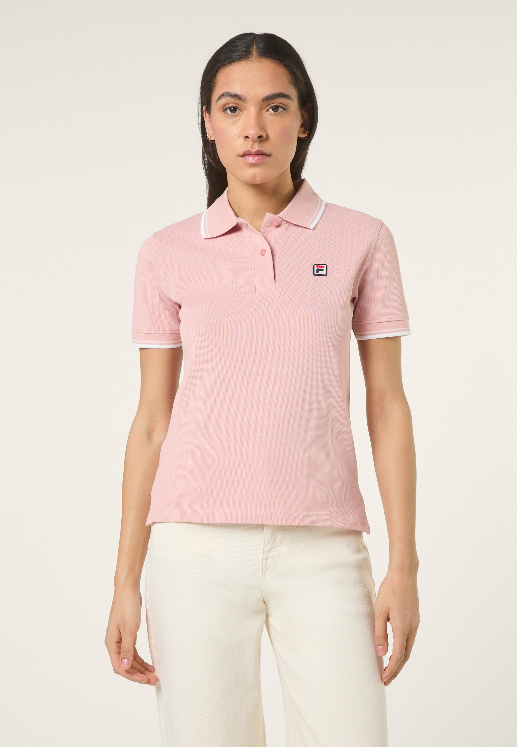 Polo À Liseré Slim - Rose Tendre