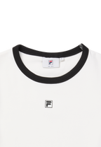 T-Shirt Côtelé À Logo Slim - Aigrette