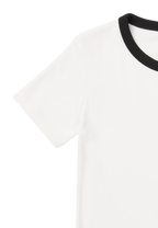 T-Shirt Côtelé À Logo Slim - Aigrette