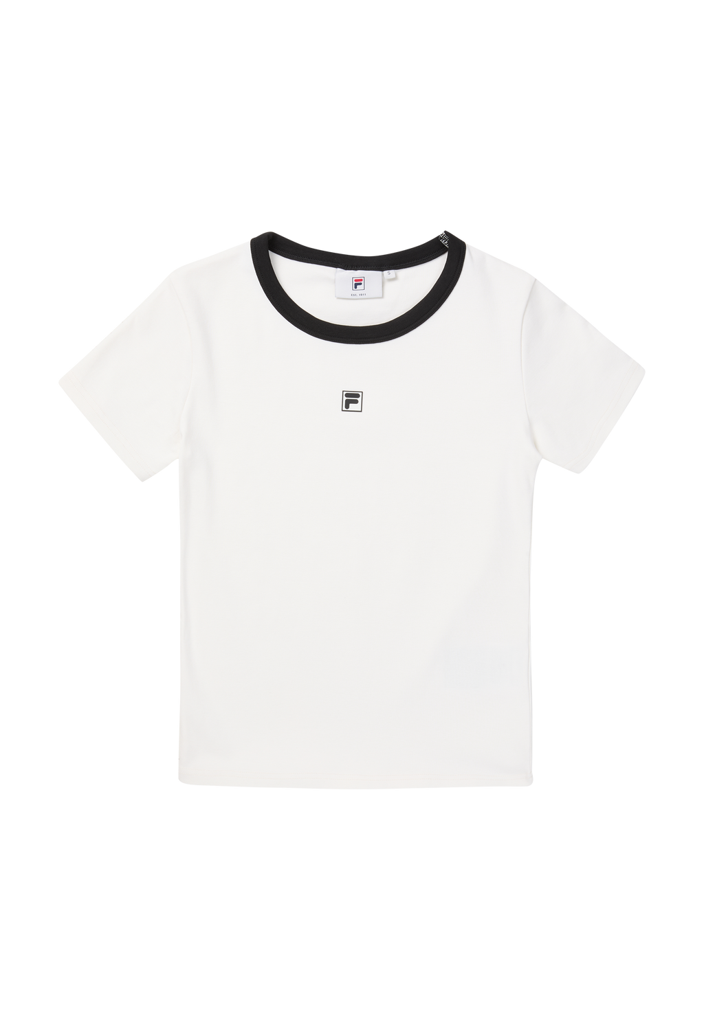 T-Shirt Côtelé À Logo Slim - Aigrette