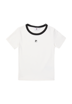 T-Shirt Côtelé À Logo Slim - Aigrette